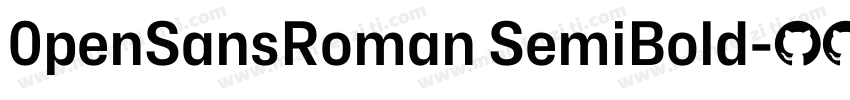 0penSansRoman SemiBold字体转换